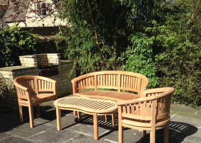 Peanut table set in a garden